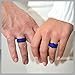 Rinfit Matching Silicone Rings for Couples - Silicone Wedding Bands Sets for Him and Her - His and Hers Ring Sets Black/Red - Patented Design - Black/Blue - Women 7 & Men 8