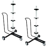 Preiswert&Gut 2 x Reifenständer Alu 225mm Felgenbaum Reifenhalter Reifenwagen 4 Reifen Fahrbar