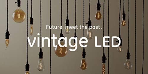(2 bulbs) GE 48556 Vintage Style, Amber Glass A19 LED Light Bulb, 60 watt equivalent, 560 lumens, medium base, Dimmable image 8
