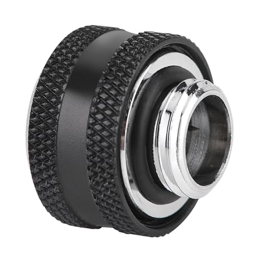 Taidda Matériau en Laiton de Raccord de Compression de Refroidissement par Eau de 16 Mm pour Tube Rigide Bagues d'étanchéité Durables 6 Pièces pour les Constructeurs de PC Personnalisés Rouge Bleu