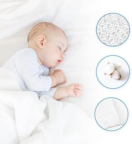 2 Piece Duvet Quilt & Flat Pillow Set for Baby Crib Pram Cradle 100% Polycotton (80x70 cm)