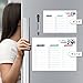 Dry Erase Cleaning Checklist Sticker Decal Planner by Glassboard Studio | Removable & Reusable | Magnetic Fine-Tip Dry Erase Marker Included (6 x 9 inches, Geometric)