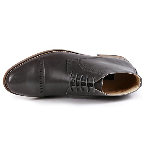 Metrocharm MC115 Men's Lace Up Cap Toe Dress Ankle Chukka Boots (10.5 D(M) US, Gray)
