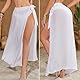 TaleMoon Damen Strand Tuch Sarong Pareo,Sommer Bikini Strandkleid Wickelrock,Beach Sarong Wickeltuch Lang Strandtuch für Strandurlaub,Strandrock mit Badeanzug für Frauen,Weiß