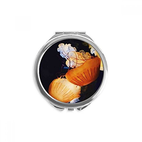 Miroir rond maquillage de poche motif organisme marin
