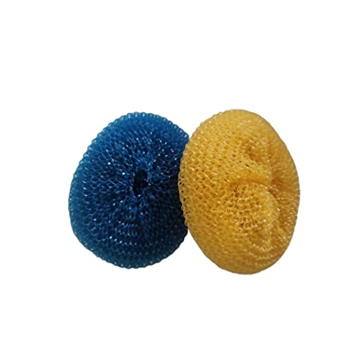 Plastic Dish Scrubbers For Dishes, Nylon Pot Round Scrubber Scouring Pad, Colorful Non Scratch Mesh Scouring Dish Pads Scrubbers For Cookware (24 Pack) #TOP4