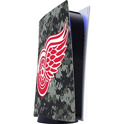 Skinit Decal Gaming Skin Compatible with PS5 Digital Edition Console - Officially Licensed NHL Detroit Red Wings Camo Design