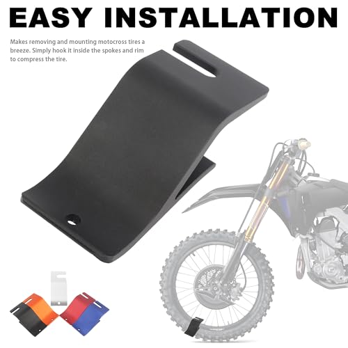 Image of Motorcycle Repair Tire Bead Installation Assistance Tools,Dirt Bike Off-Road Tire Removal Install Assistance Changer Tool for CRF CR KXF KX YZF YZ RM RMZ DRZ EXC SXF XCF EXCF XCW(Black)