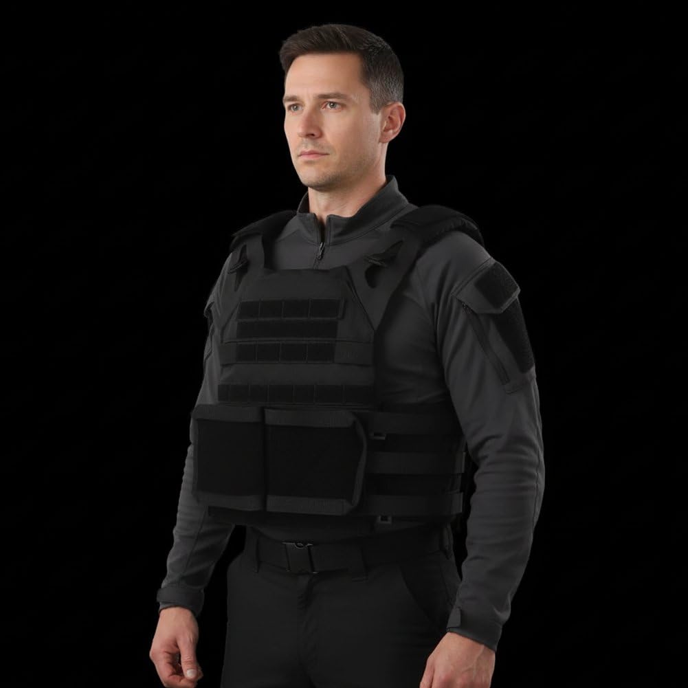 Sportweste, Taktische Weste Schnellverschluss Für Herren, Outdoor-moll-airsoftwesten, Verstellbar, Atmungsaktiv, Beschwert, Ausrüstung Für Cs/Training