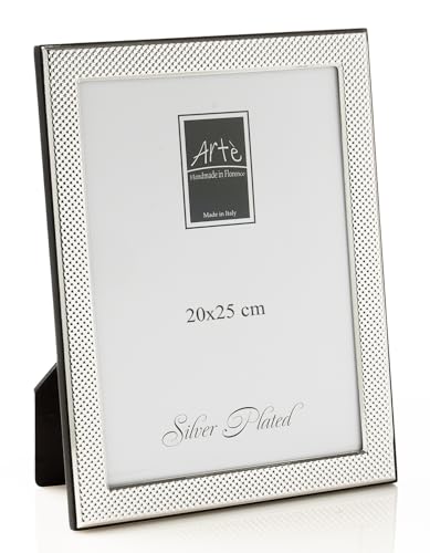 Arté Marco De Fotos De 20 X 25 Cm, Fabricado En Italia, Elegante Chapado En Plata, Chapado En Plata Antioxidante, Precioso Marco De Plata Con Parte Trasera De Madera Caoba 114z 20 X 25, 100z 20x25 Arté Marco De Fotos De 20 X 25 Cm, Fabricado En Italia, Elegante Chapado En Plata, Chapado En Plata Antioxidante, Precioso Marco De Plata Con Parte Trasera De Madera Caoba 114z 20 X 25, 100z 20x25