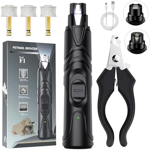 ETENTOUS Pet Dog Nail Grinder with LED Light Cover