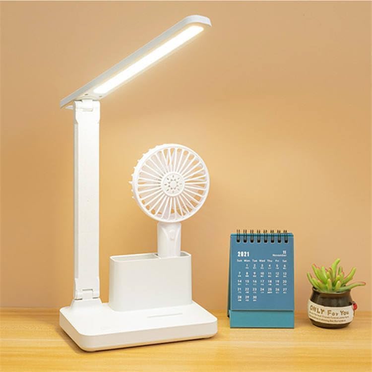 Image of Kimee Table Lamp for Study LED Light with Pen Stand & Stationery Holder Mobile Stand Multi-Compartment Storage 3 Colour Tone Lighting & Dimmable Brightness Desk Lights Reading Lamp for Studying