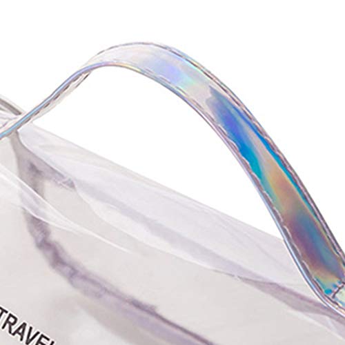Bolsa de maquiagem, bolsa de maquiagem feminina portátil transparente para viagem, bolsa de higiene