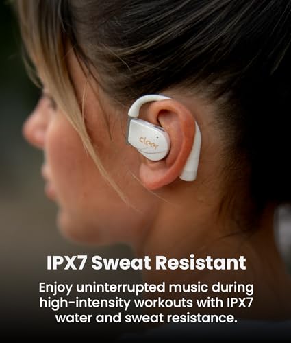 Image of Cleer ARC 4 Plus Open Ear Earbuds with Dolby Audio,White