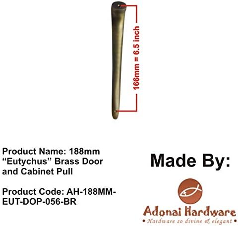 Adonai Hardware 188mm Eutychus Decorative Brass Door Pull (188 mm) (Supplied as 2 Pieces per Pack)