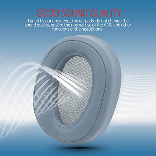 Image of Krone Kalpasmos Ear Pads for Sony WH-H900N, Compatible with Sony MDR-100ABN Headphones Over Ear Cushion, Soft Memory Foam Protein Leather Replacement Sony Headset Repair Part (Moonlight Blue)