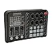 Diydeg External Live Sound Card, Professional Audio Mixer Voice Changer with 12 Step Electronic Tuning, Noise Reduction Plug And Play Mini Sound DJ Mixer Board for Live Streaming PC