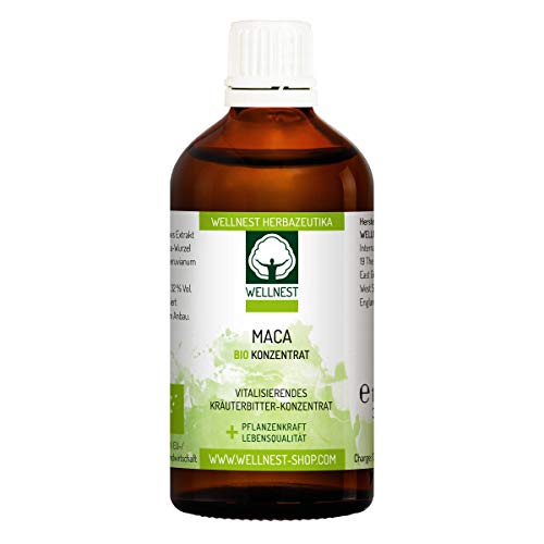 Wellnest Bio Maca Konzentrat 1er Pack (1 x 100 ml) – naturrein, vegan, aus peruanischer Maca-Wurzel, hochdosiert und bioverfügbar