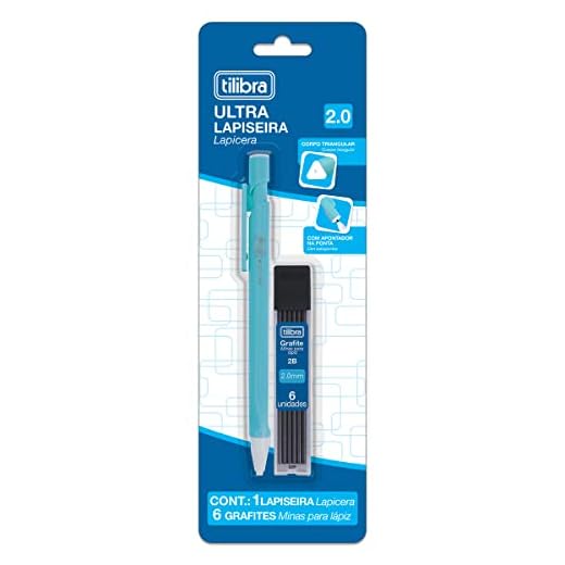 Tilibra - Lapiseira 2.0mm Ultra + Grafite 2.0mm - Blister com 2 Unidades - Sortido