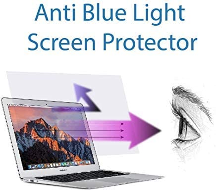 Protector de pantalla anti luz azul (paquete de 2) para MacBook Air de 11 pulgadas, número de modelo A1370 y A1465. Filtra la luz azul y alivia la fatiga ocular de la computadora para ayudarte a 2