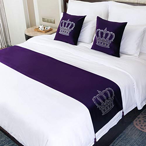 Camino de cama bufanda protección ropa de cama COMVIP lavable para decoración de hogar 3