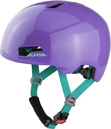 Alpina Hackney, Casco Da Bicicletta Unisex-Kids, Purple Gloss, 51-56
