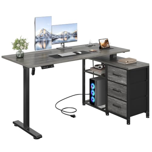 Image of Electric Standing Desk, Grey