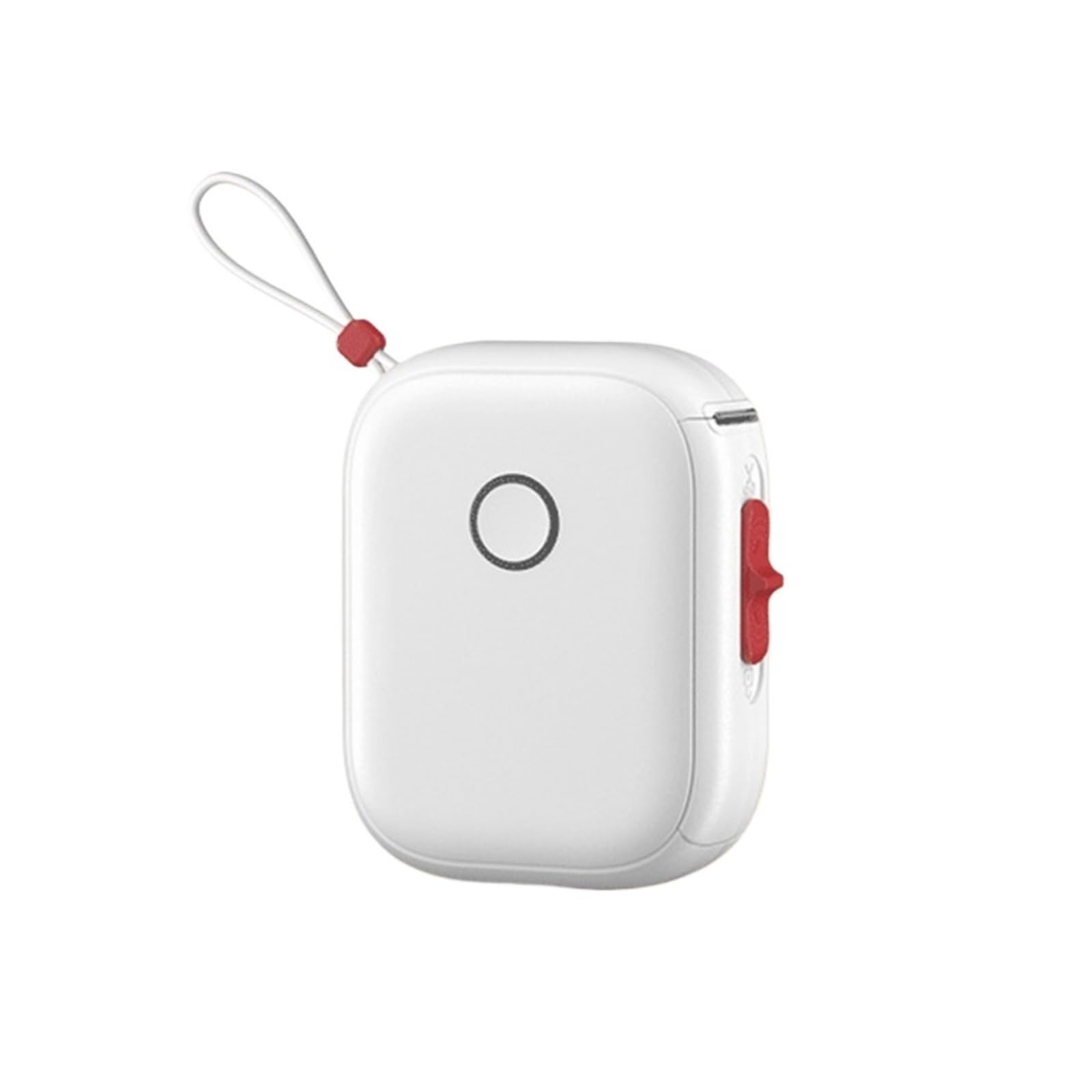 Imprimante D'étiquettes Imprimante Thermique Mini Étiqueteuse Portable Étiqueteuse sans Fil Bluetooth,pour l'étiquette de Date de Texte(White)