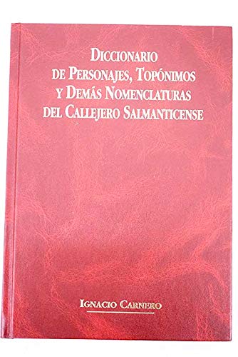 Portada de Diccionario de personajes, toponimos y demás nomenclaturas del calleje