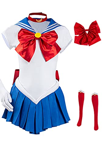 Wolancy Sailor Moon Cosplay Costume For Women Girls Usagi Tsukino Dress Outfit Halloween Skirt Suit Accessories Full Set #TOP29