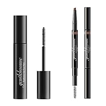 Gentlehomme Eyebrow & Beard Pencil Light Brown for Men & Mens Clear Eyebrow Gel | 2 in 1 Brush & Brow Pencil | Clear Brow Setting Gel | Eyebrow Kit - 2 Count