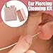 Piercing Cleaner,Ear Hole Care Tool - Portable Odor Removal 60 Piercing Cleaner Floss and Cleaning Solution for Home Use