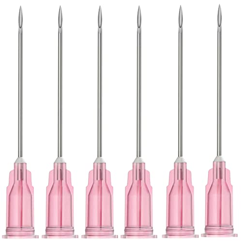 20 Pcs 18Ga 1.5 Inch/38mm Lab Dispensing Needle Luer Lock, Individually Sealed Wrapped