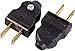 GE Extension Cord Plug Replacement, 2 Pack, Polarized, 2 Prong, 125VAC/15A, Ideal for Small Appliances such as Power Strips and Lamps, Great for DIY Projects, UL Listed, Black, 54266