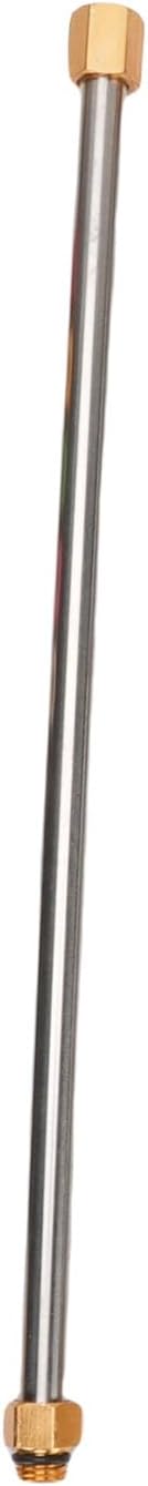 Pressure Washer Extension Wand Set Heavy Duty 4000PSI Power Washer Lance with 6 Spray Nozzle Tips and 3 Curved Rods for Vehicle House Cleaning Stainless Steel Brass 1/4 Inch