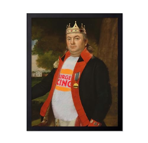 Monem Art Burger King Parody Print - Surreal Royal Portrait
