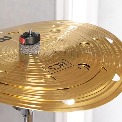 Meinl Cymbals 3-Piece Smack Stack Cymbal Pack with Holes 10\", 12\", 14\" — HCS Traditional Finish Brass for Drum Set — Made in Germany, 2-Year Warranty (HCS024SM)