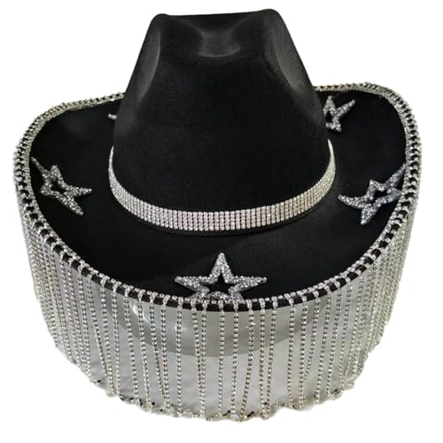 Chapeau de cowboy à franges de qualité supérieure pour soirée et carnaval