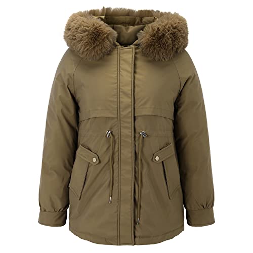 Vêtement en coton lâche femme manteau mi-long pour les promenades d'hiver au chaud