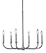 Framburg 1055 PS 6-Light Moderne Dining Chandelier, Polished Silver