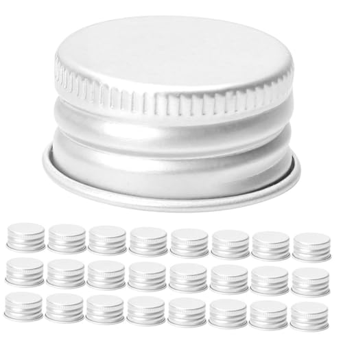 Hemobllo 50 Piezas Tapas de Aluminio Reutilizables Unidades Herméticas y Antideslizantes para Frascos de Conservación y Botellas Resistentes para Almacenamiento Doméstico y
