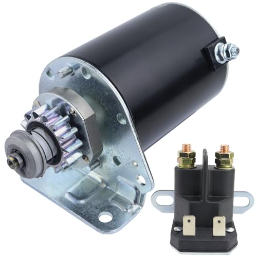 XINGHOPUTH Starter 14 Teeth with Relay Compatible with Craftsman LT1000 LT2000 DYT4000 LT3000 YT3000 42 inch Riding Mower for BS Engine 17-20HP 593934 693551