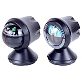 Generic Car Compass Inclinometer, 3.1 X 2.4 X 2.2 In, Dashboard Navigation Guide Ball, Off-Road Driving Assistance