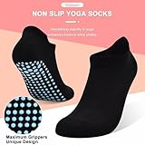 HYCLES 4 Pairs Non Slip Yoga Socks with Grip -Pilates Socks for Men and Women Anti Slip Grippy Sock for Yoga, Pilates, Barre, Home, Hospital UK 7-10 - Image 2