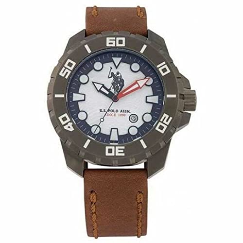 US Polo Association Reloj Analógico para Hombre de Cuarzo con Correa en Cuero USP4259GY