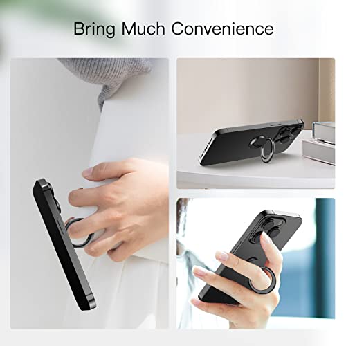 Jetech Cell Phone Ring Holder, 360 Degree Rotation Metal Finger Grip Adjustable Cellphone Stand For Magnetic Car Mount, Compatible With Iphone, Galaxy, Pixel And More Smartphone (Black) #TOP6
