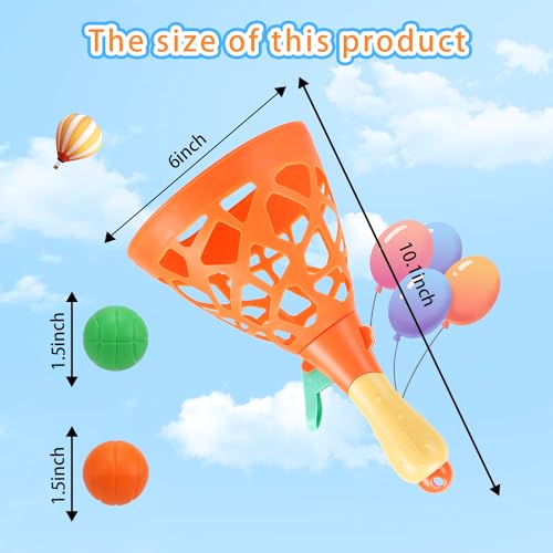 Outdoor Indoor Games Activities for Kids, Pop and Catch Ball Family Games with 2 Launcher Baskets and 10 Balls, Basket Stuffers Birthday Party Gifts Toys for Kids Ages 3 4 5 6 7 8 12+ Years Old - Image 2