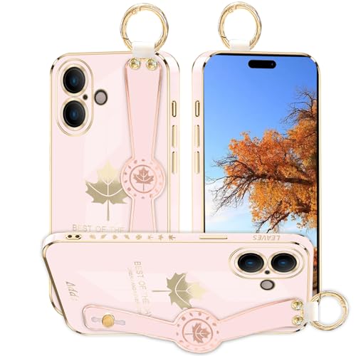Coque iPhone 16 anti-chute avec dragonne de maintien et anneau anti-glisse