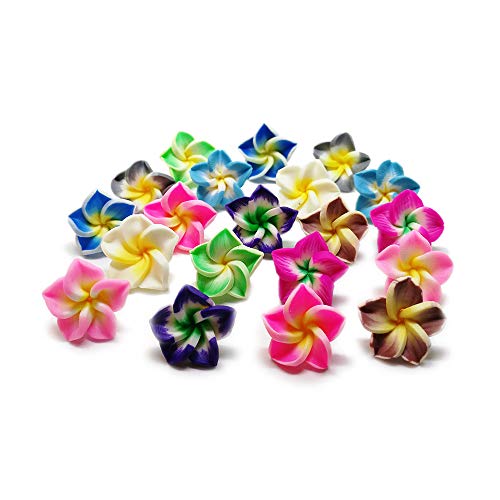 Beading Station Estación de para Cuentas 20 Piezas Hecho a Mano Perlas de Arcilla Flor de Lirio, 15 mm, Multicolor