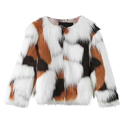 Clode Kids Girls Faux Fur Jacket Warm Coat Cover
